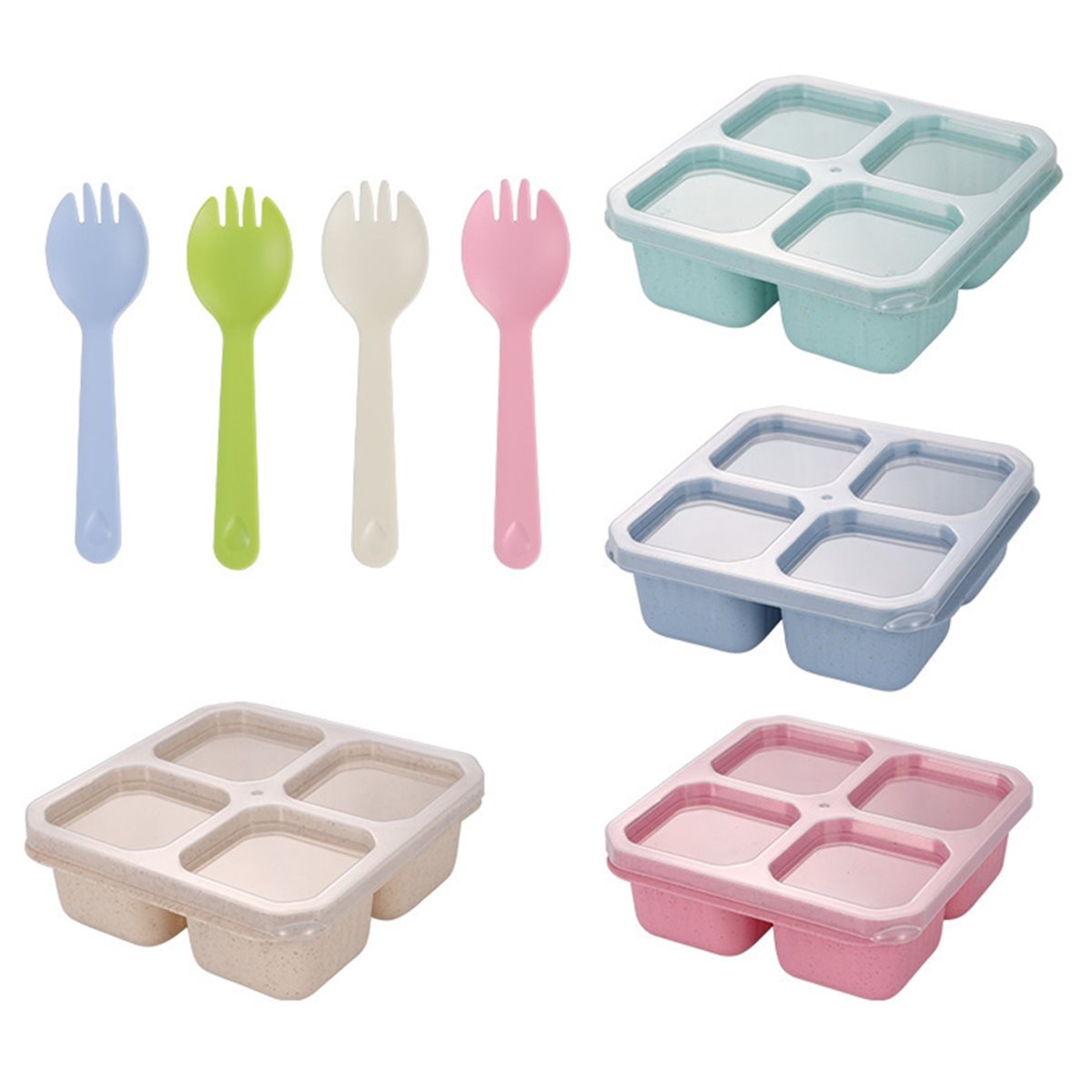 Food Snacks To Buy - 【TODAY-BUY】~Paquete de 4 recipientes para refrigerios,
