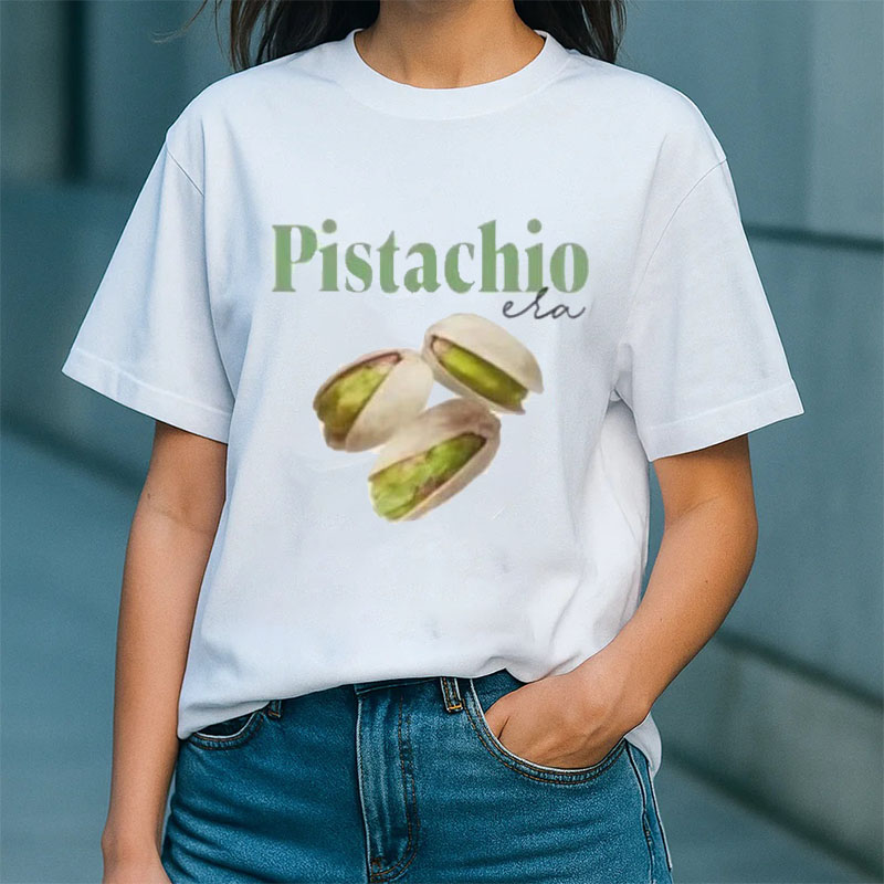 Foody Snacks - Camiseta divertida Retro de pistacho para