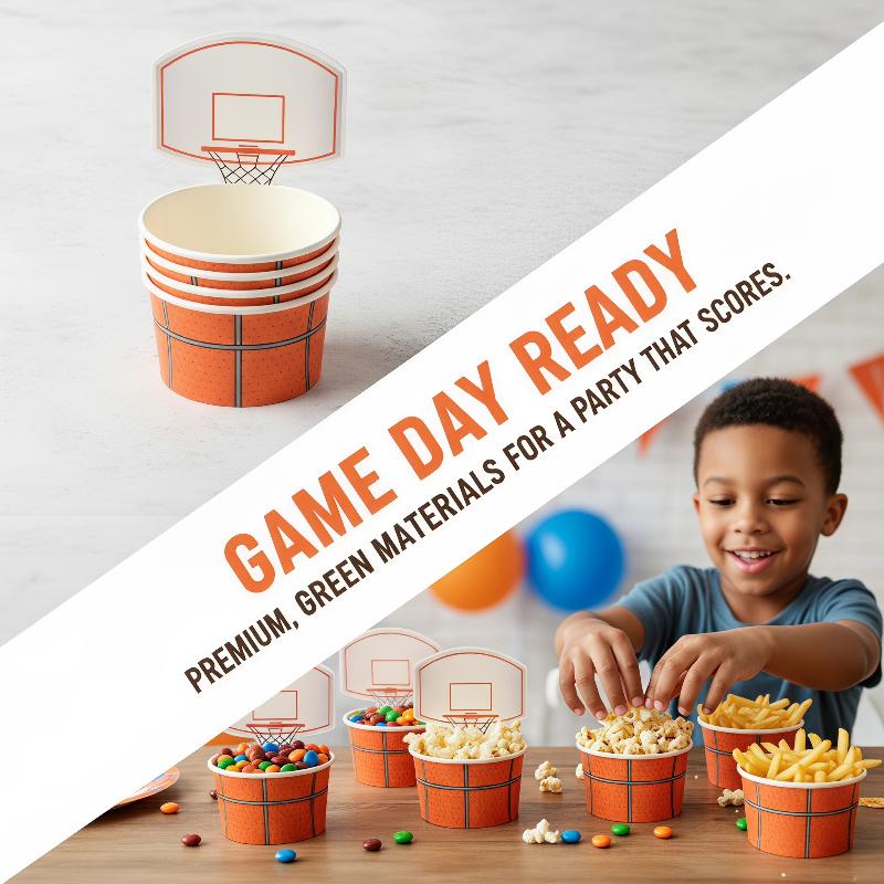 Food Snacks For Kids Party - 6 Tazas de Papel Desechables para