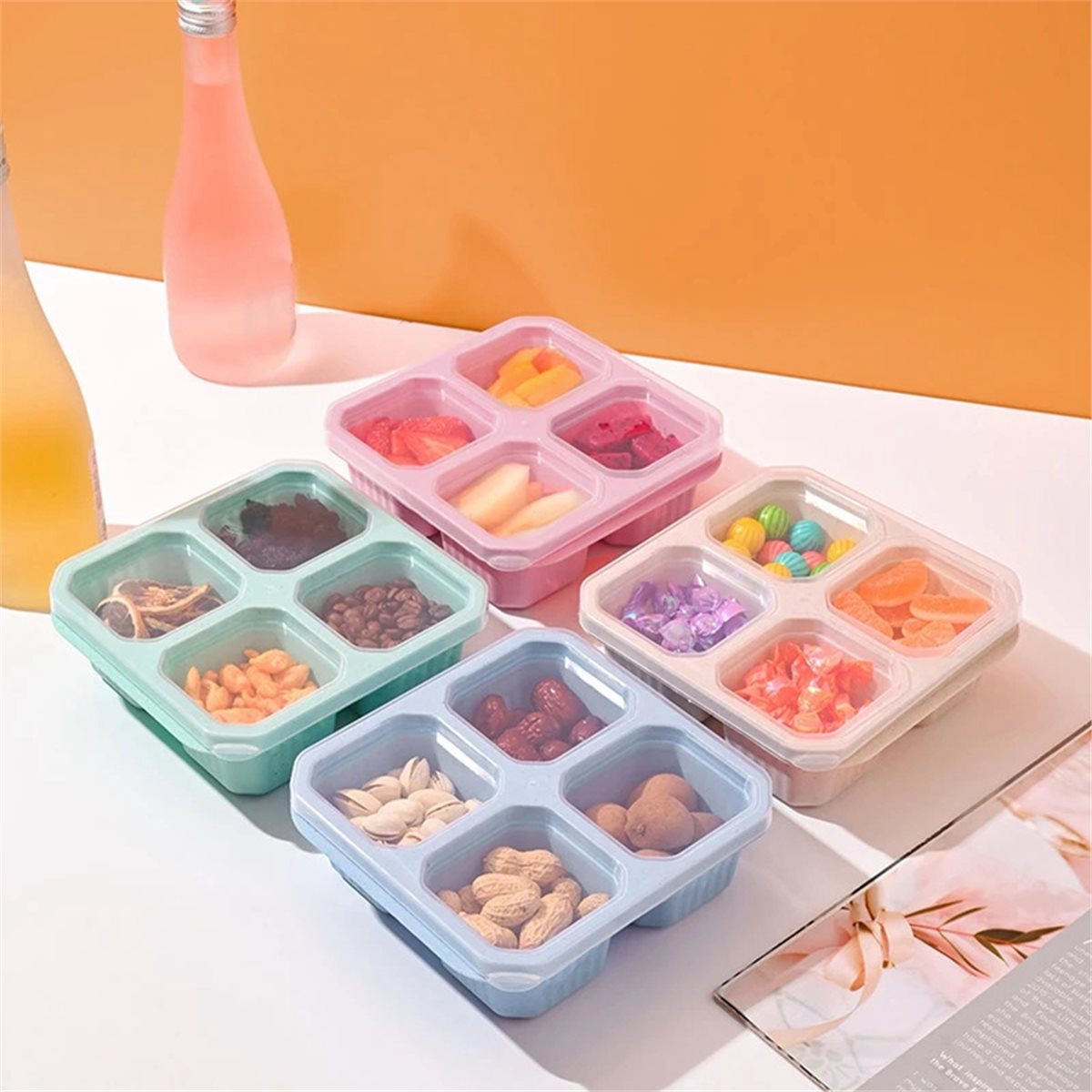【TODAY-BUY】~Paquete de 4 recip - Food Snacks To Buy reseña y precio