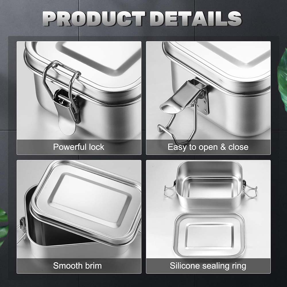 Fiambrera de Metal Bento Box d - Food Snacks For School reseña y precio