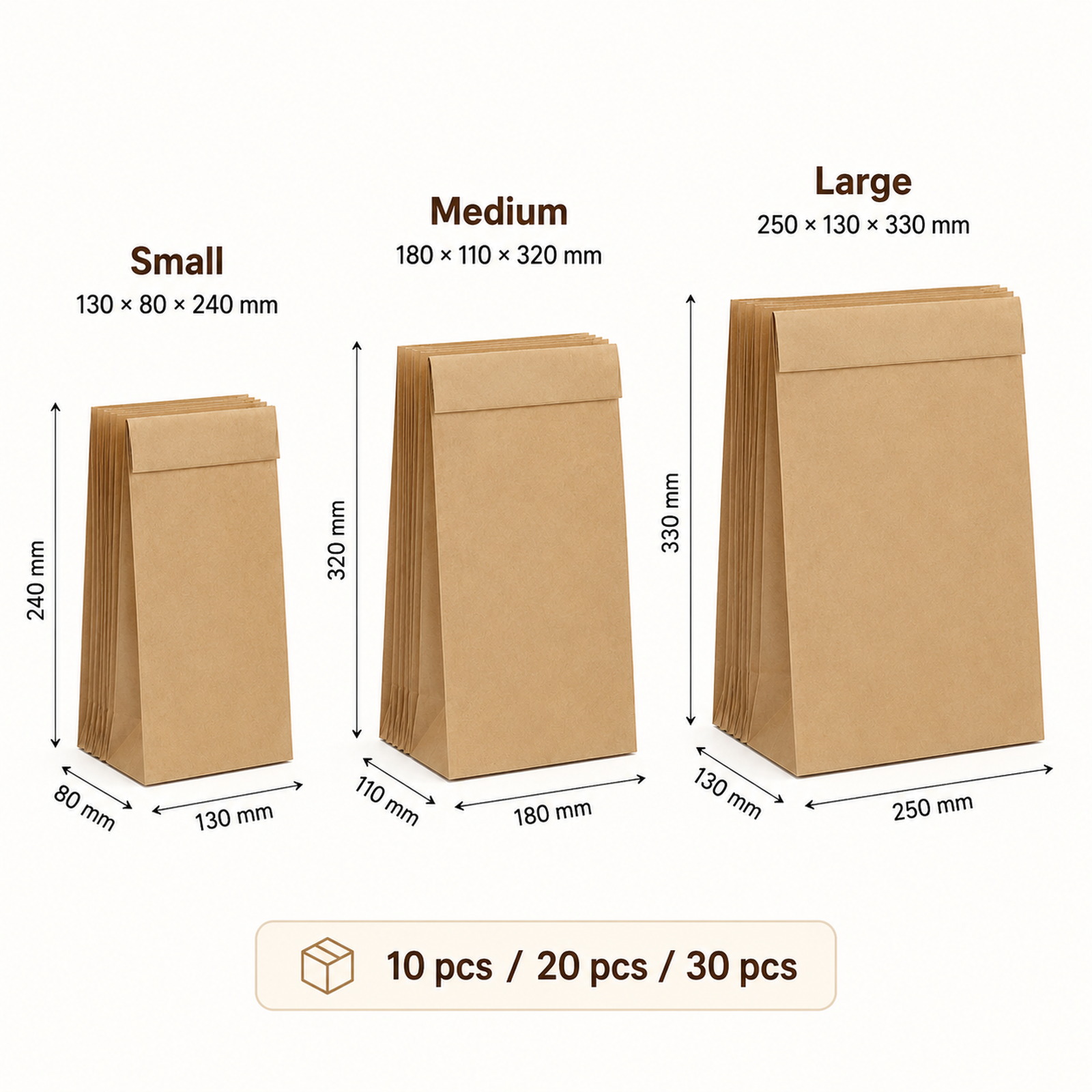 10-30 Bolsas de Papel Kraft Ma - Food Snacks For School reseña y precio