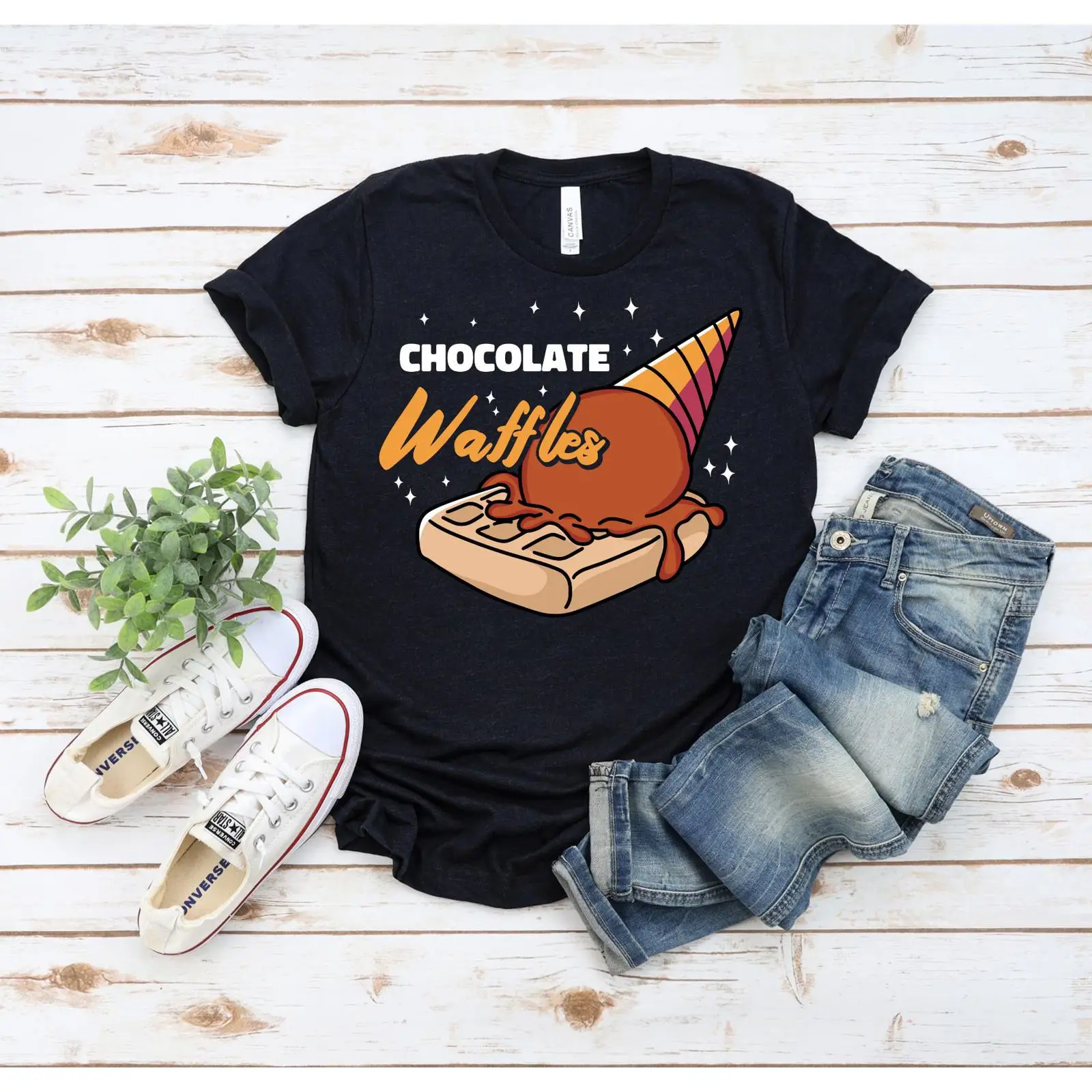 Camiseta con diseño de gofres  - Foody Snacks reseña y precio