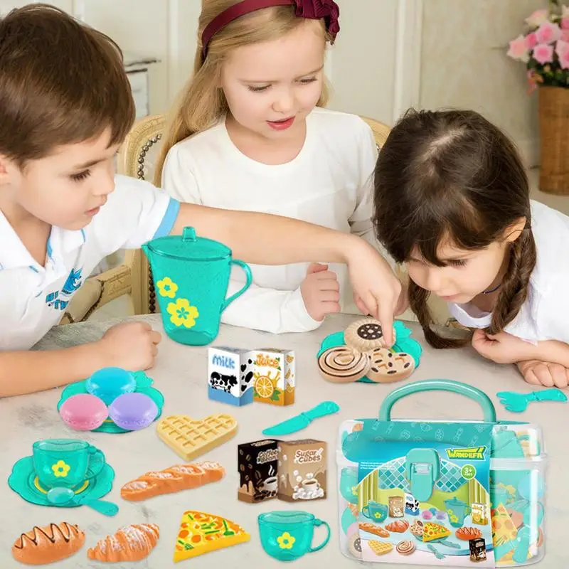 Juego de té de juguete para ni - Food Snacks For Kids Party reseña y precio