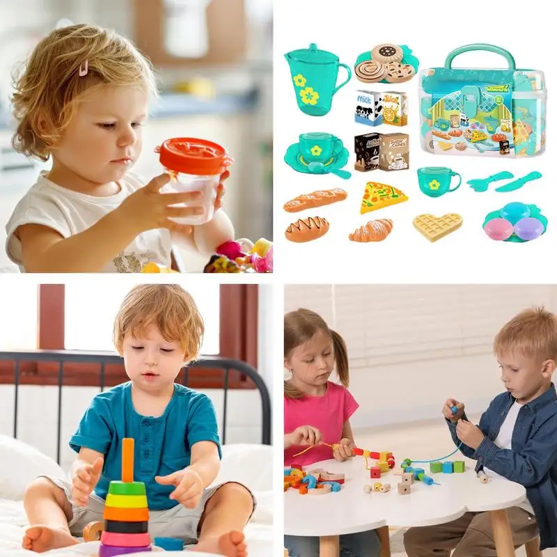 Juego de té de juguete para ni - Food Snacks For Kids Party reseña y precio