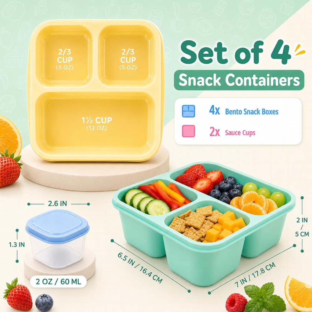 Contenedores de comida Bento d - Food Snacks For School reseña y precio