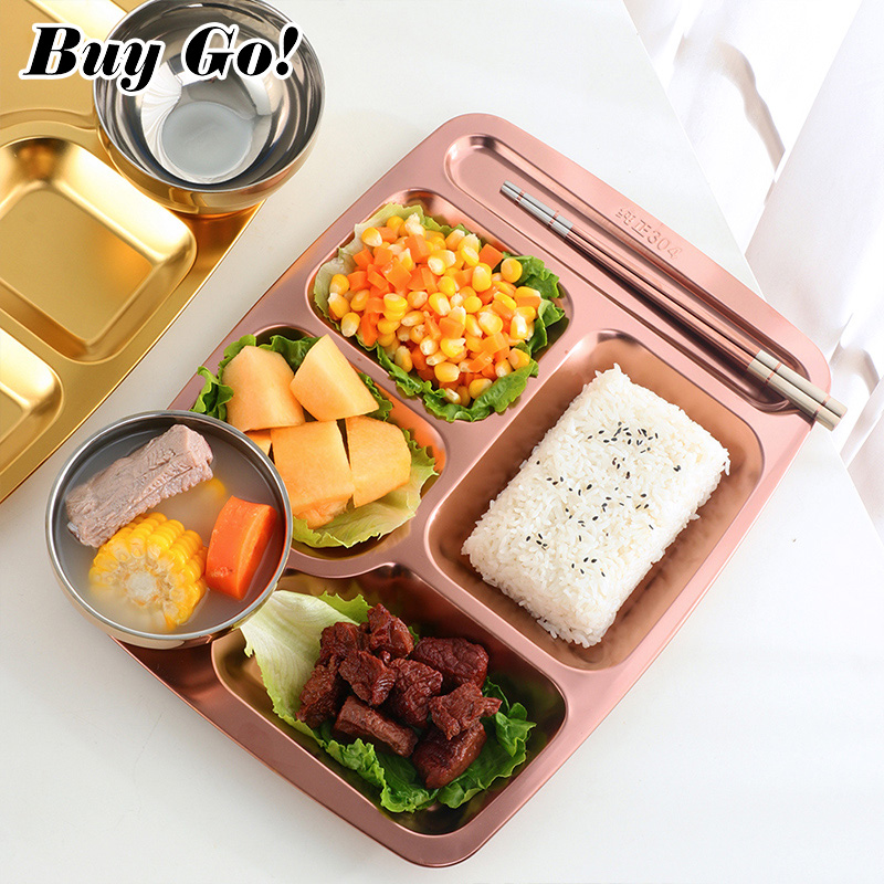 Bandeja dividida de acero inox - Food Snacks To Buy reseña y precio