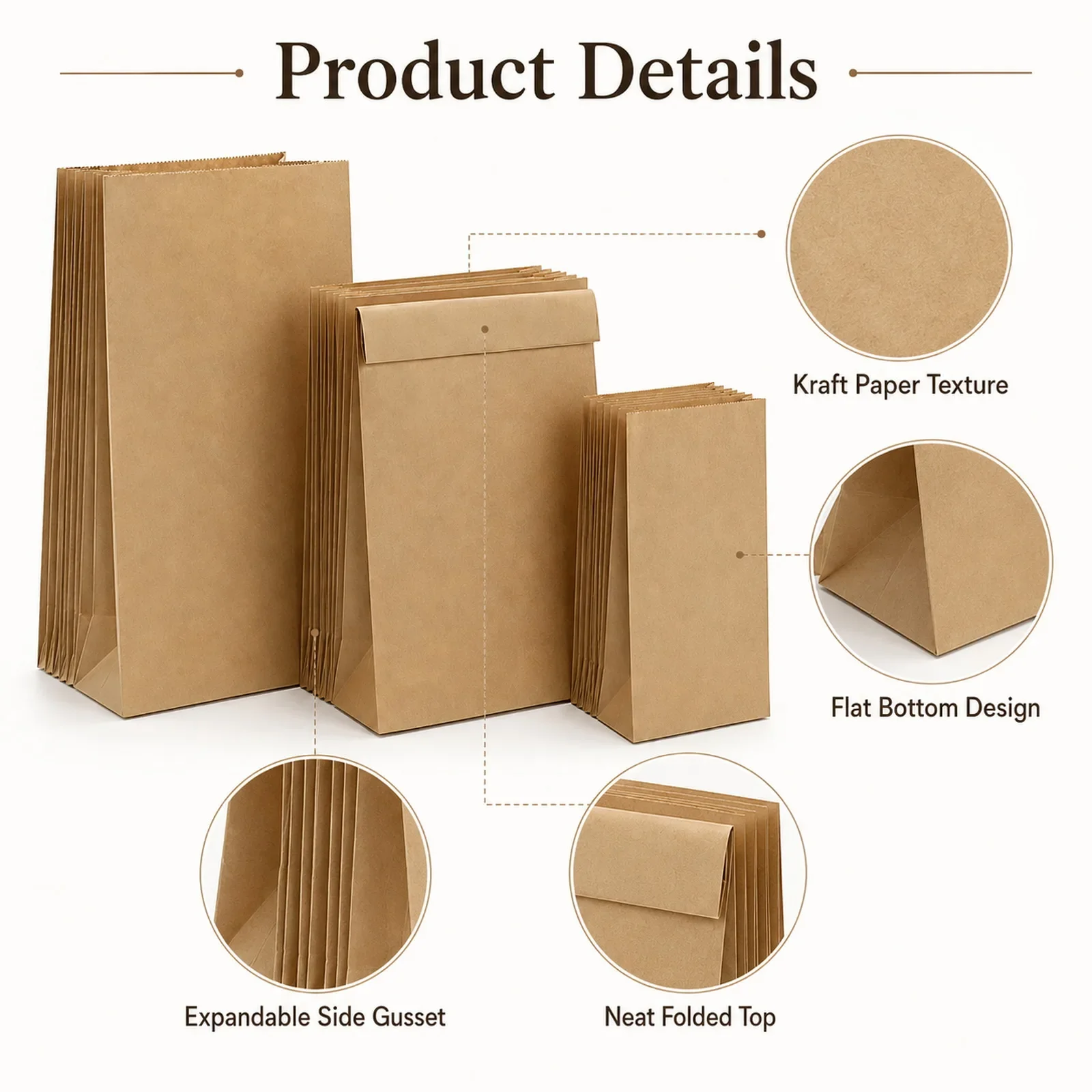 10-30 Bolsas Pequeñas de Papel - Food Snacks For School reseña y precio
