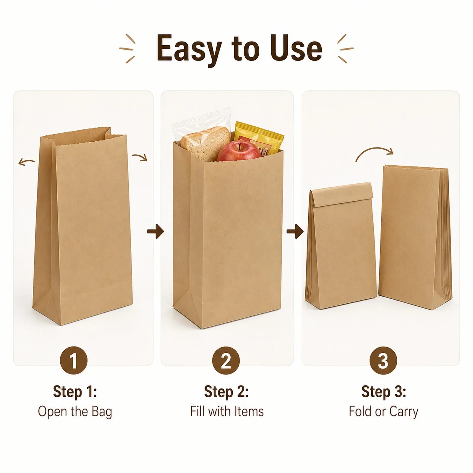 10-30 Bolsas Pequeñas de Papel - Food Snacks For School reseña y precio